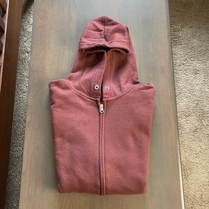 NWOT Men’s Full Zip Hoodie, Unique Burgundy Colorway